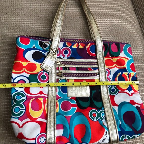 Coach Poppy Glam Graffiti Women's Handbag - Picture 5 of 10